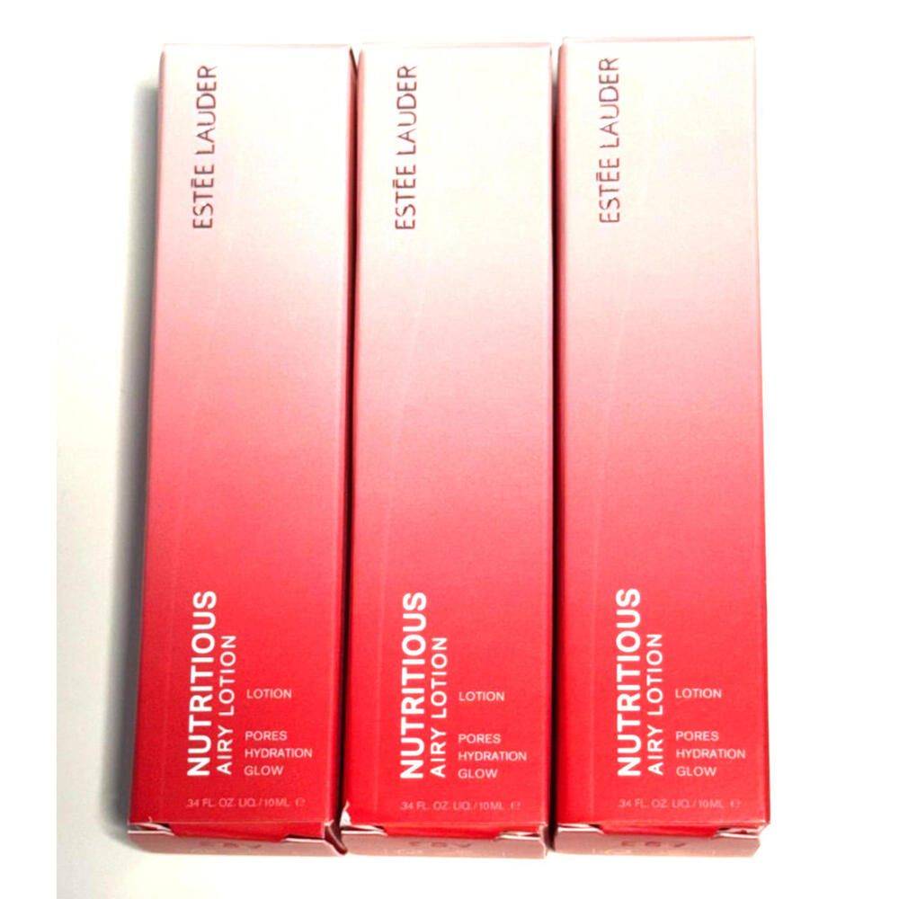 3 X Estee Lauder Nutritious Airy Lotion Travel Size 0.34oz/10ml ech